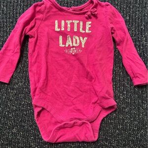 GAP Fuchsia Long Sleeve Little Lady Tee